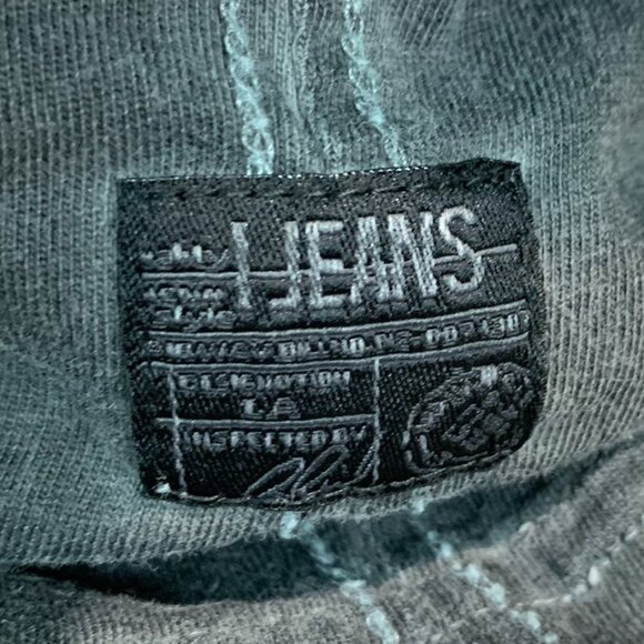 Buffalo Jeans Black Thrashed Grunge Motorcycle Mens T-shirt Size M (SKU: 21M) - Picture 6 of 6